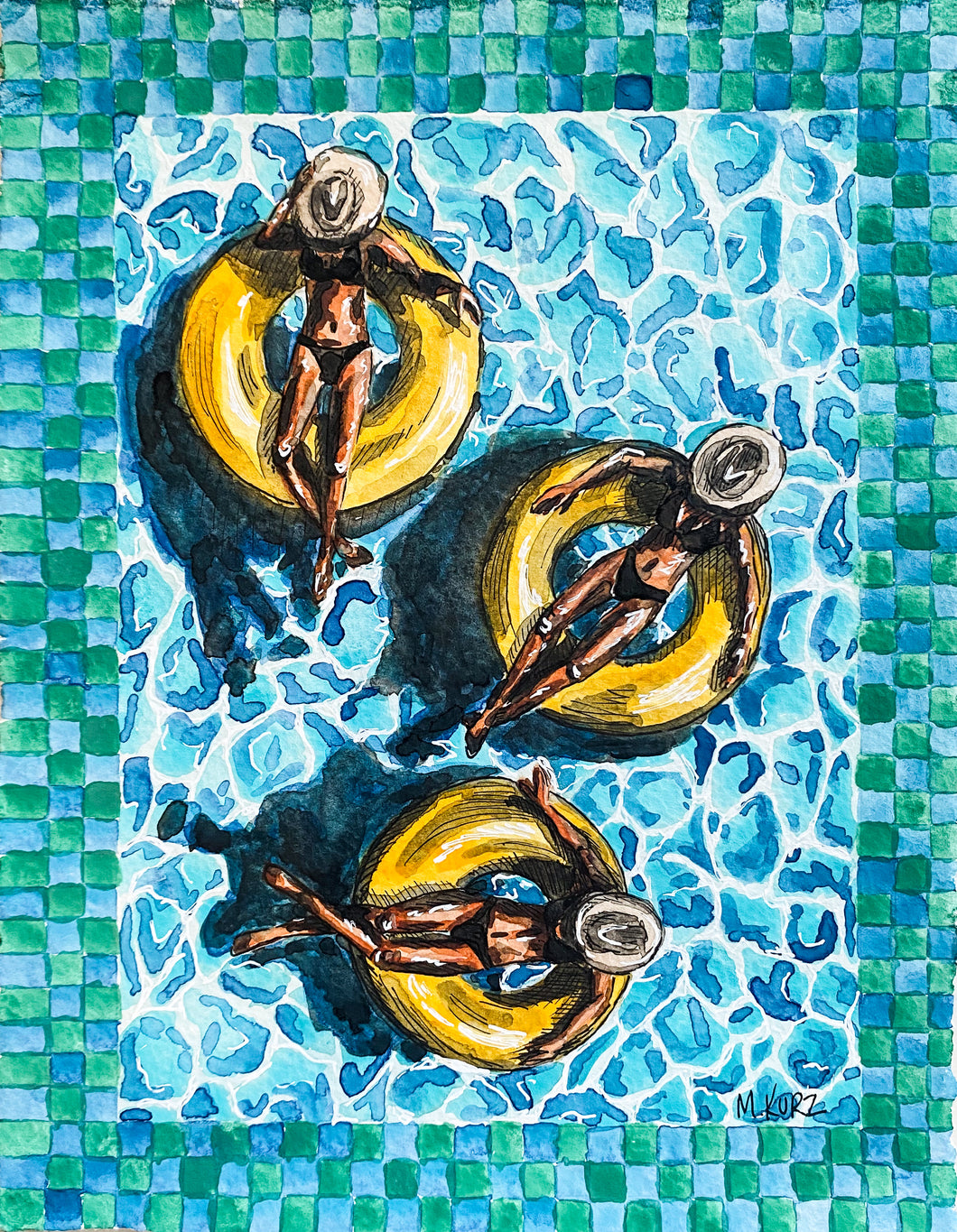 Cowgirl Pool Party Print