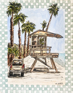 Cali Lifeguard Station Print