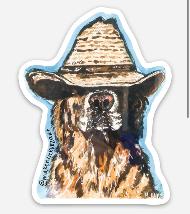 Golden Cowboy Sticker