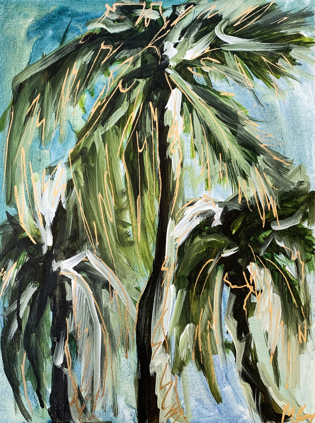 Stormy Palm Print