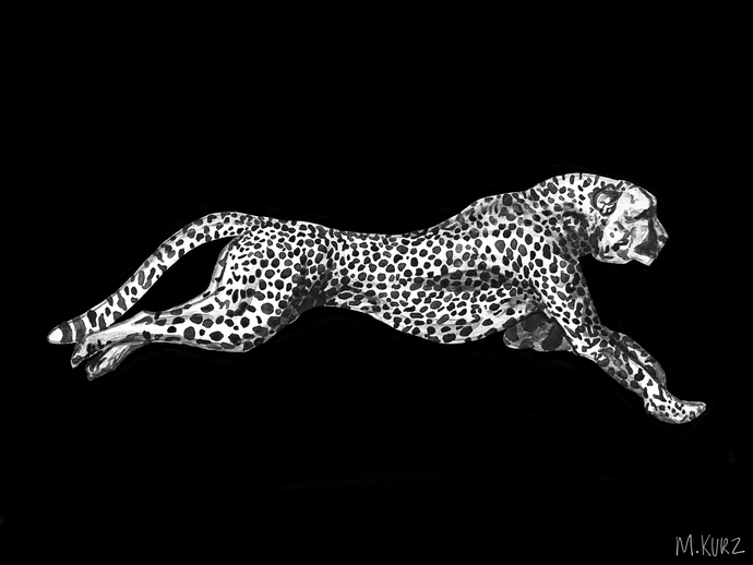 Cheetah Negative Print